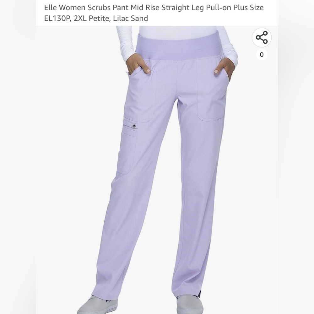 Women's plus size scrubs lavender 2XL
